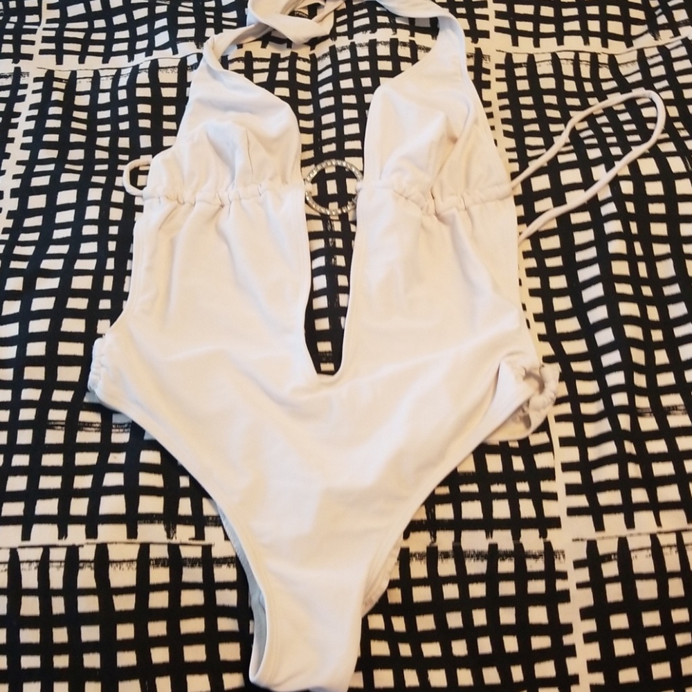 White one piece swimsuit